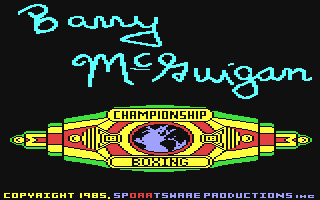Barry Mcguigan World Championship Boxing — Title screen