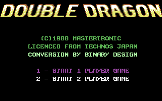 Double Dragon — Title screen