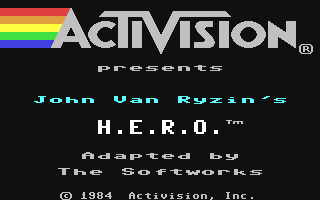 H.E.R.O. — Title screen