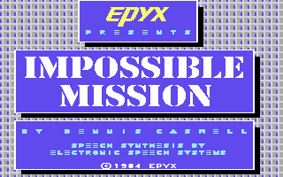 Impossible Mission — Title screen