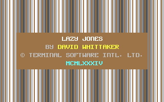 Lazy Jones — Title screen