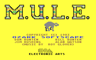 M.U.L.E. — Title screen