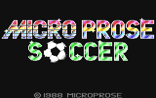 Microprose Soccer — Title screen