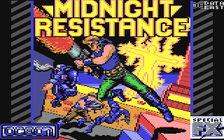 Midnight Resistance — Title screen