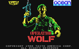 Operation Wolf — Title screen