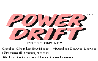 Power Drift — Title screen