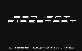 Project Firestart — Title screen