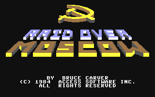 Raid over Moscow — Title screen