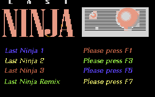 The Last Ninja Quadrilogy — Title screen