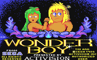 Wonder Boy — Title screen