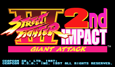 Street Fighter III : 2nd Impact - Giant Attack — Title screen
