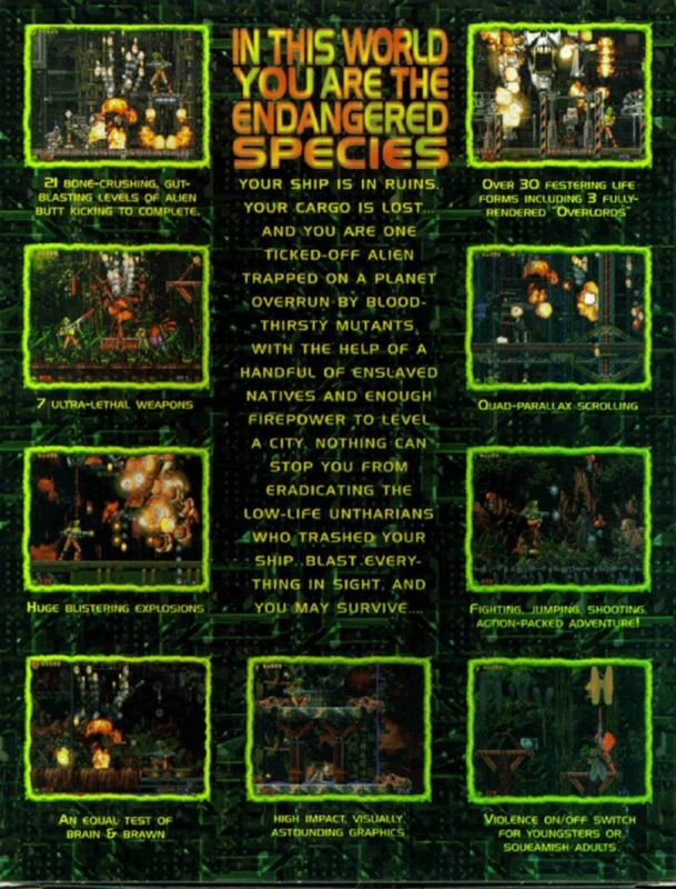 Alien Rampage — Box back