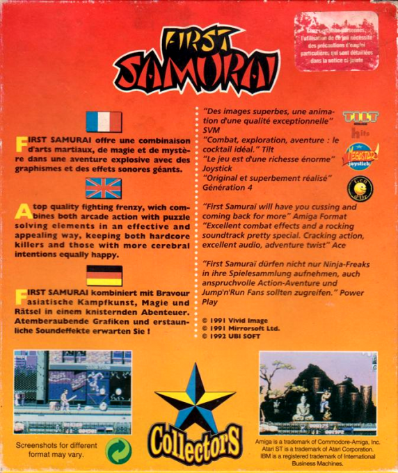 First Samurai — Box back