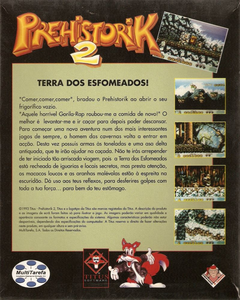 Prehistorik 2 — Box back