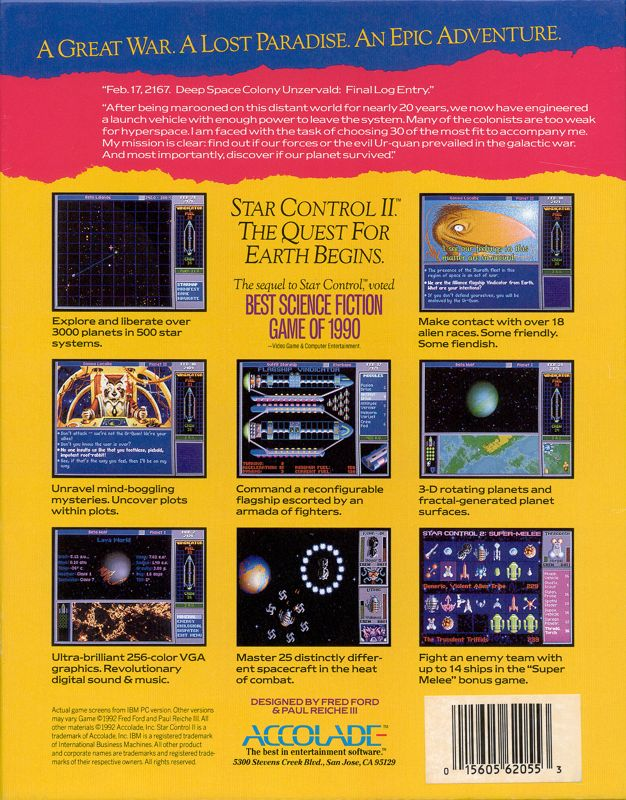 Star Control II — Box back