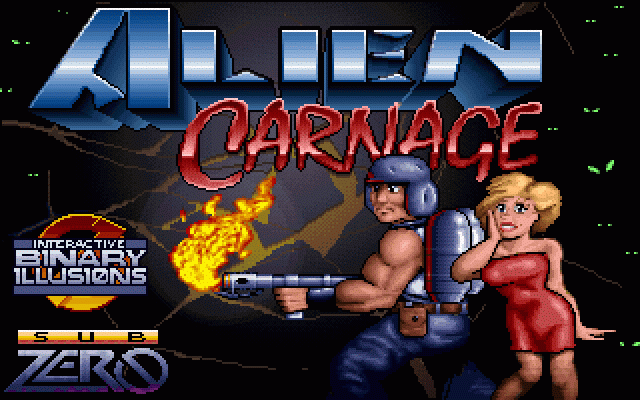 Alien Carnage — Title screen