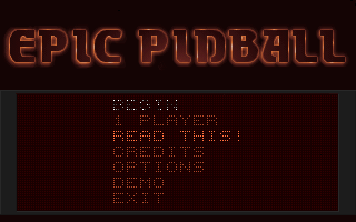 Epic Pinball : The Complete Collection — Title screen