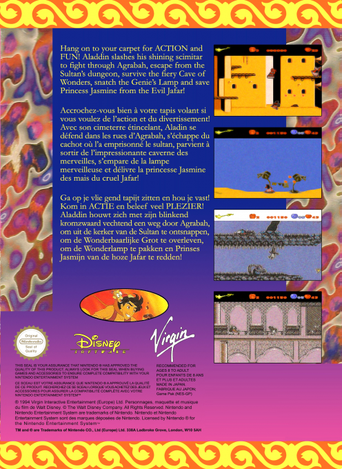 Aladdin — Box back