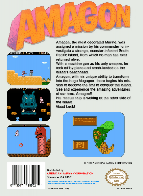 Amagon — Box back