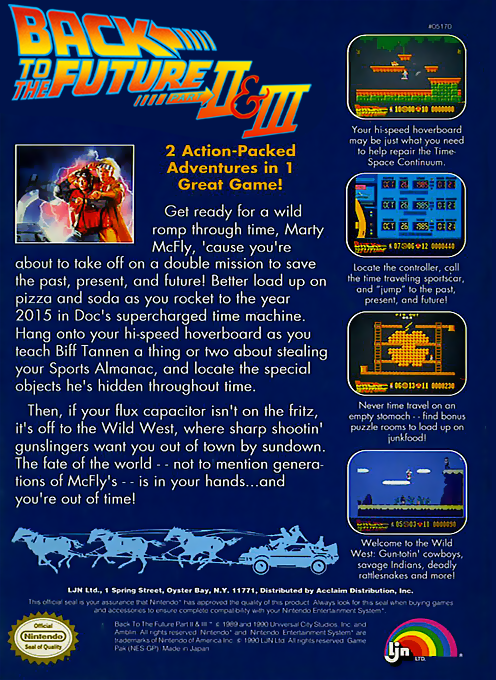Back to the Future Part II & III — Box back