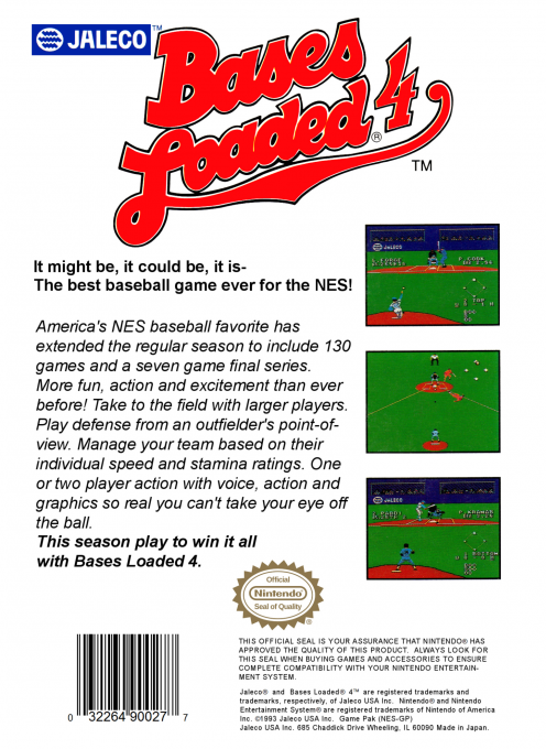 Bases Loaded 4 — Box back
