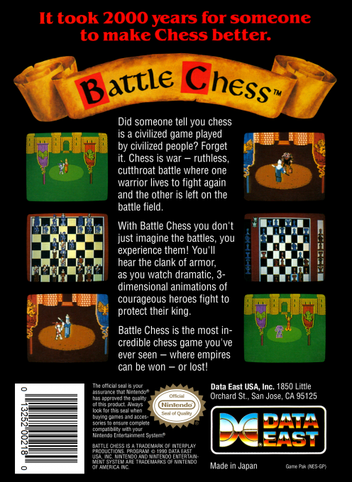 Battle Chess — Box back