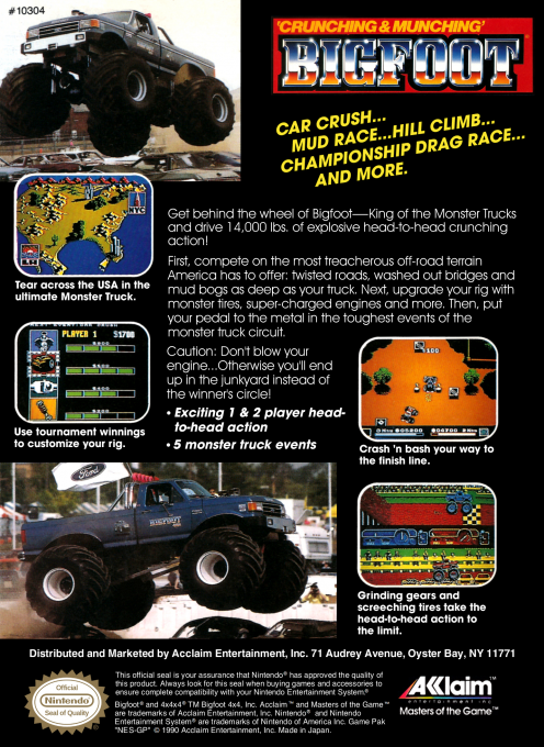 Bigfoot — Box back