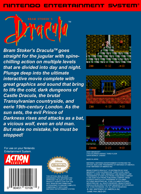 Bram Stoker's Dracula — Box back