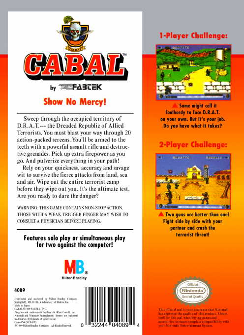 Cabal — Box back