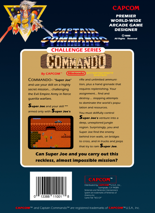Commando — Box back