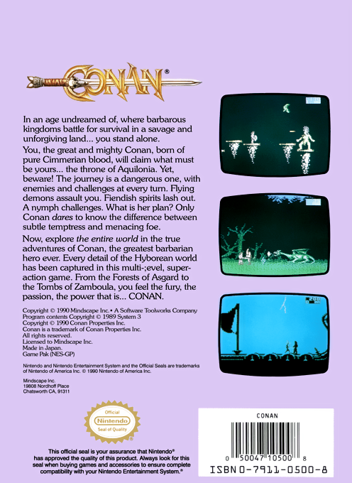 Conan — Box back