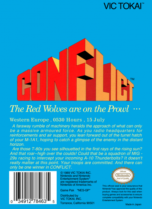 Conflict — Box back