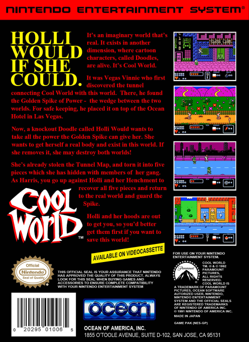 Cool World — Box back