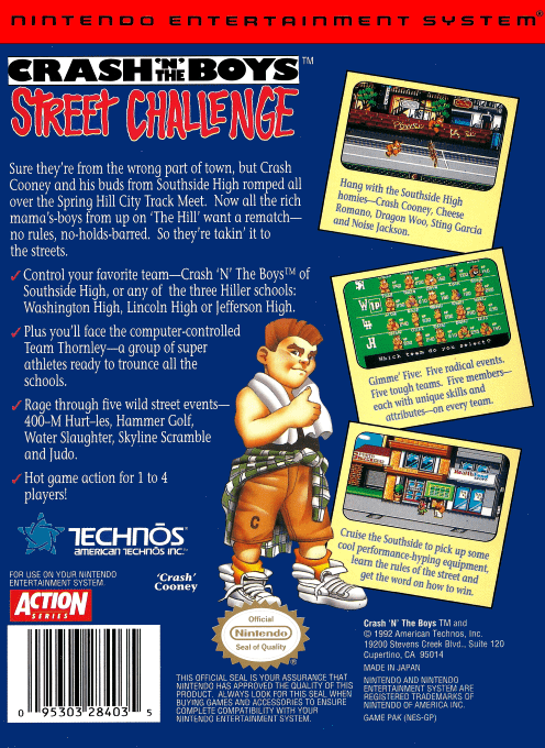 Crash 'n' the Boys : Street Challenge — Box back
