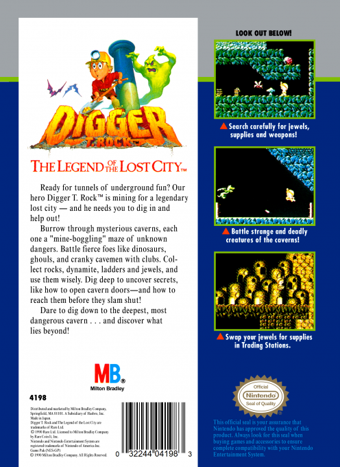 Digger : The Legend of the Lost City — Box back