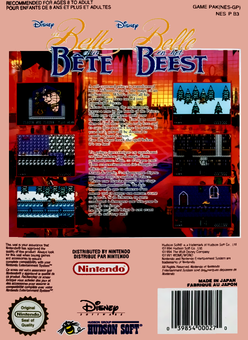 Disney's Beauty and the Beast — Box back