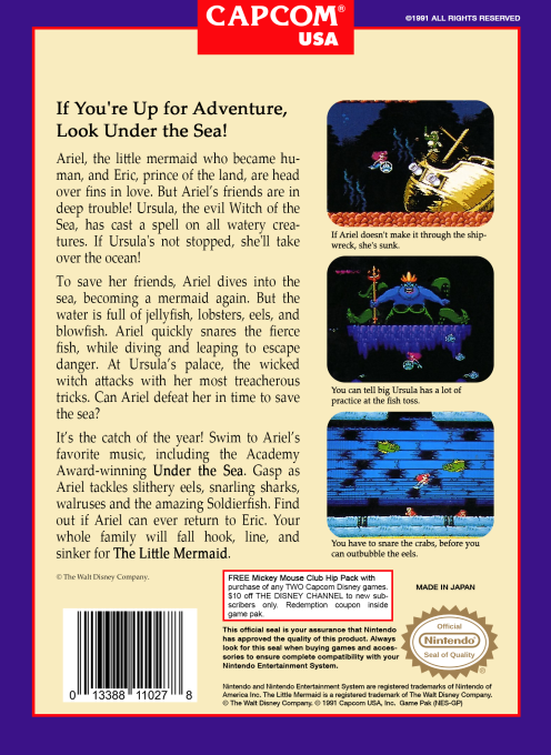 Disney's The Little Mermaid — Box back