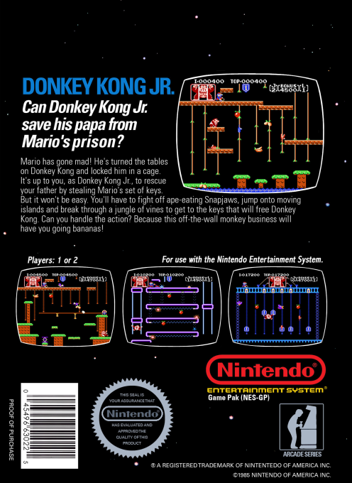 Donkey Kong Jr. — Box back
