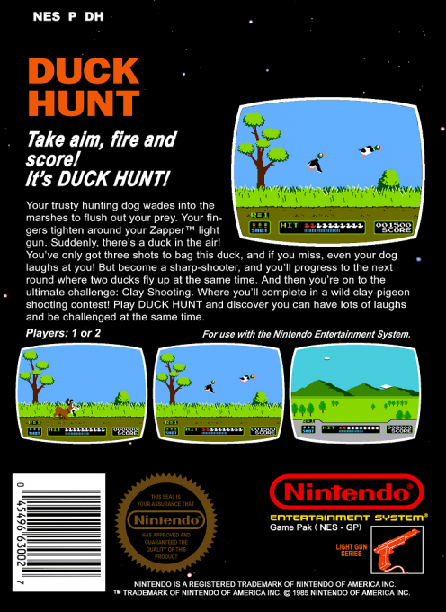 Duck Hunt — Box back