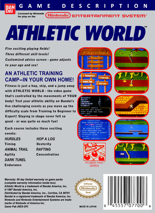 Family Fun Fitness Athletic World — Box back