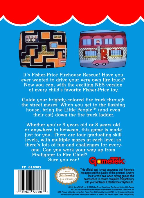 Fisher-Price : Firehouse Rescue — Box back