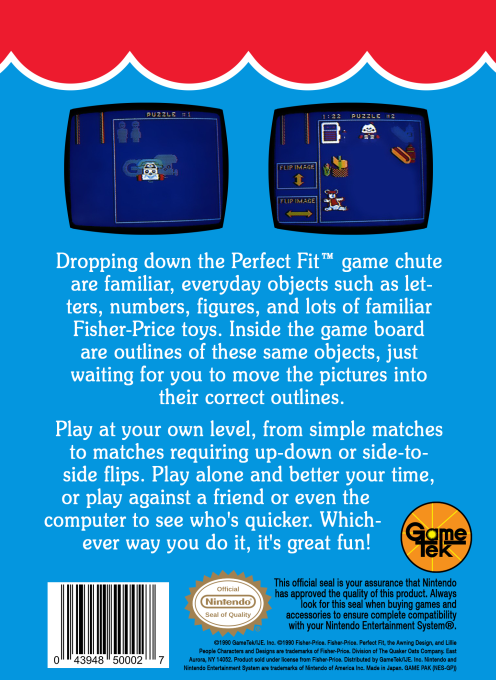 Fisher-Price : Perfect Fit — Box back
