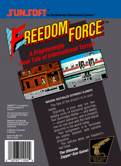 Freedom Force — Box back