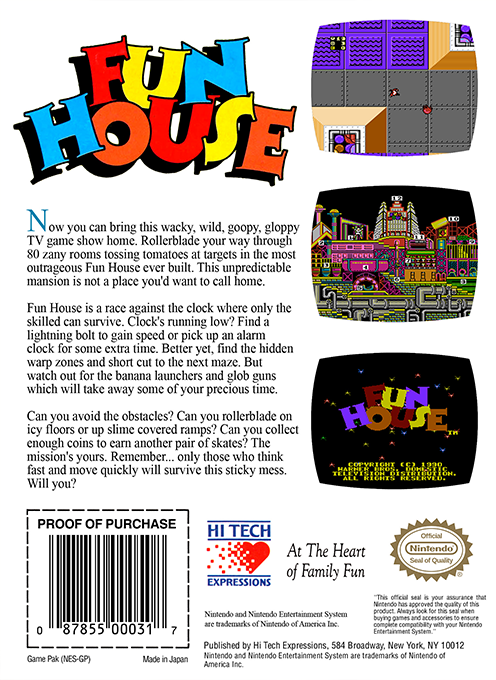 Fun House — Box back