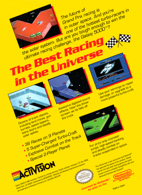 Galaxy 5000 : Racing in the 51st Century — Box back