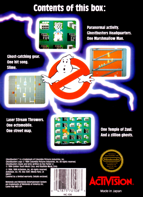 Ghostbusters — Box back