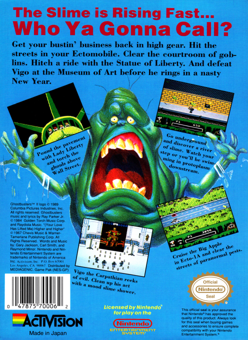 Ghostbusters II — Box back