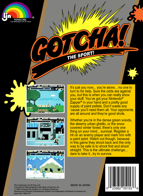 Gotcha! : The Sport! — Box back