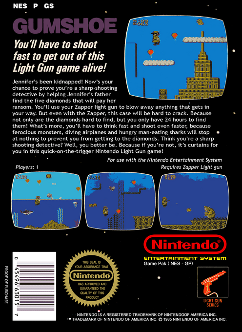 Gumshoe — Box back