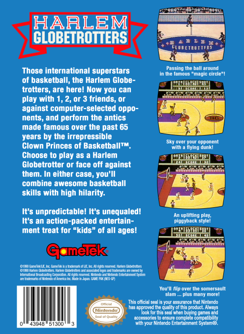 Harlem Globetrotters — Box back